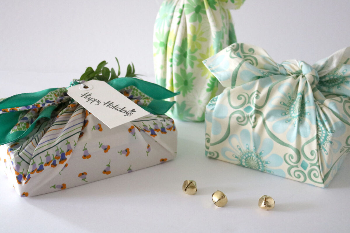 Furoshiki Wrapping Tutorial for Scarf & Fabric Gift Wrap - Utopia