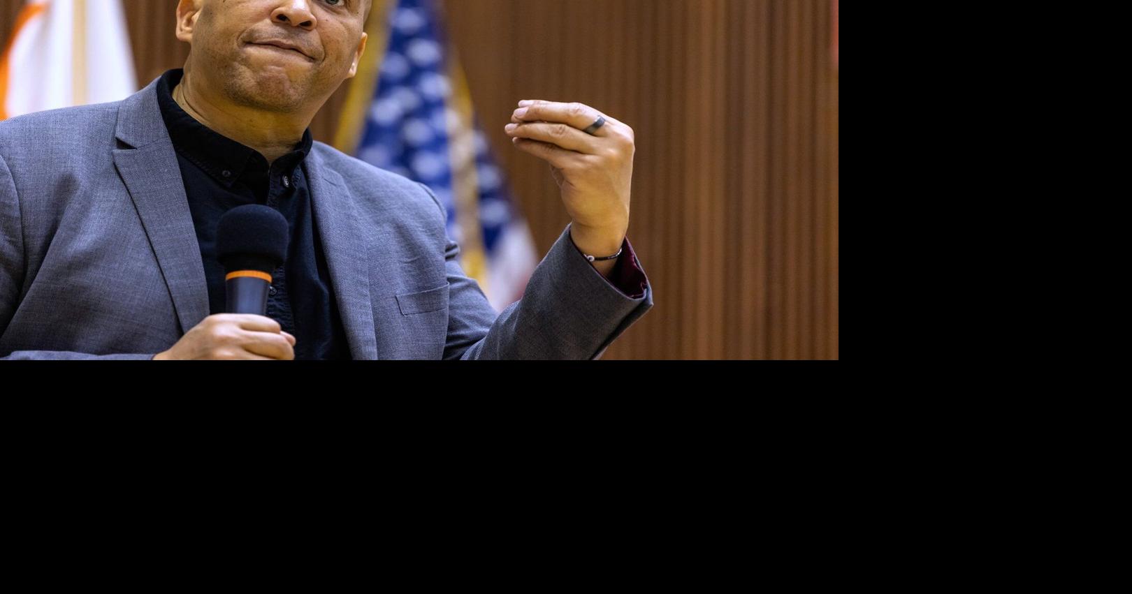 'This has got to be a moment in America,' Cory Booker tells 1st town ...