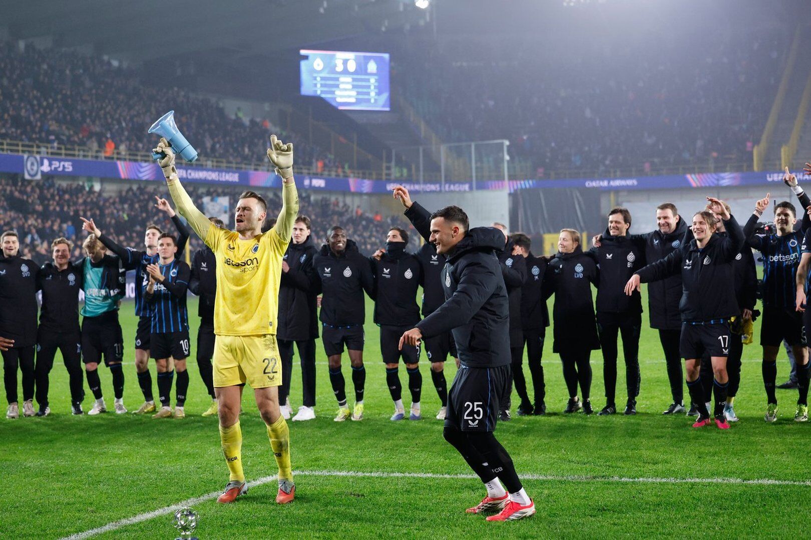 A professional football stadium representing international league standards