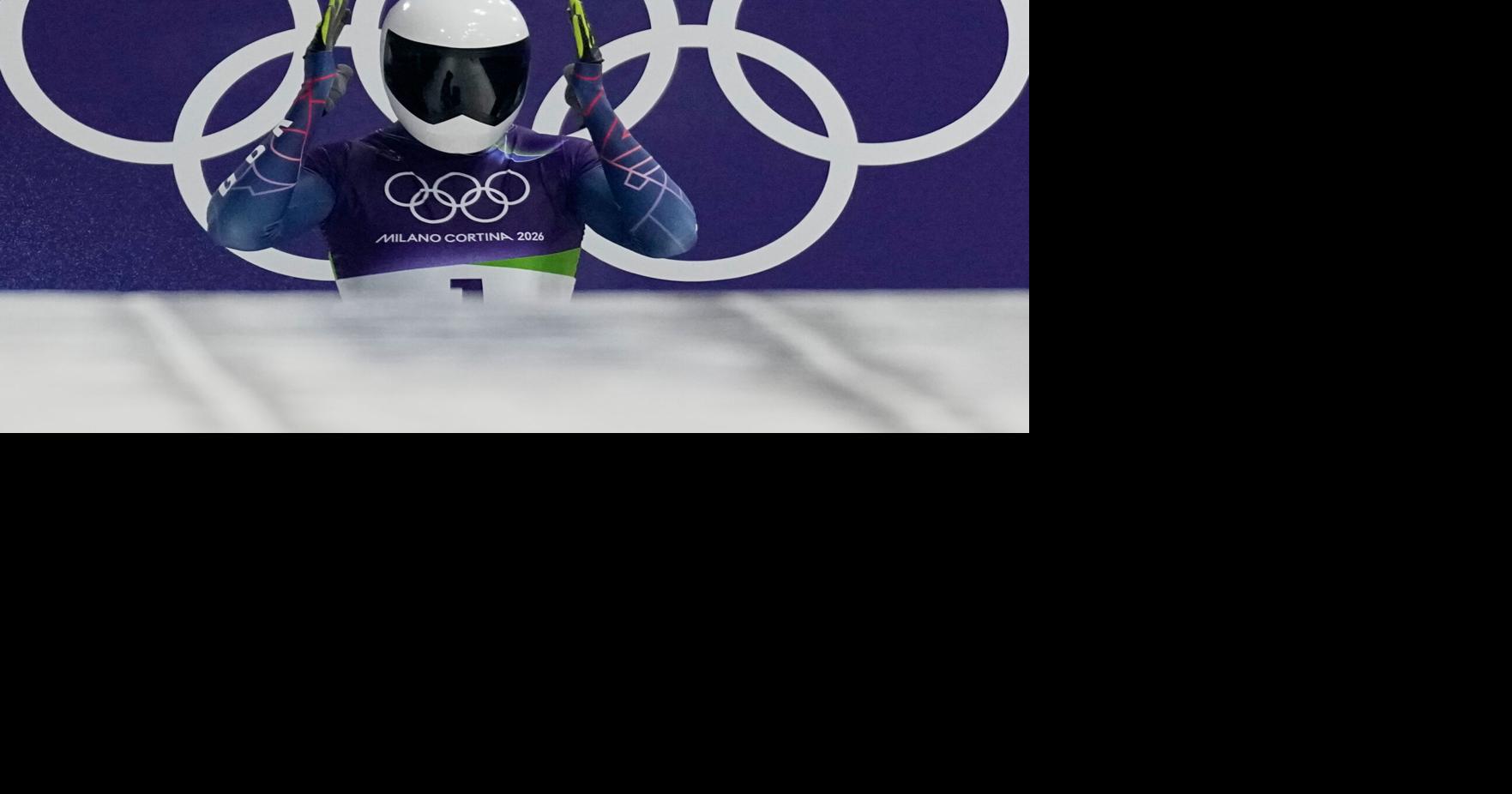 A very focused Matt Weston of Britain has midpoint lead in Olympic skeleton, with Heraskevych out