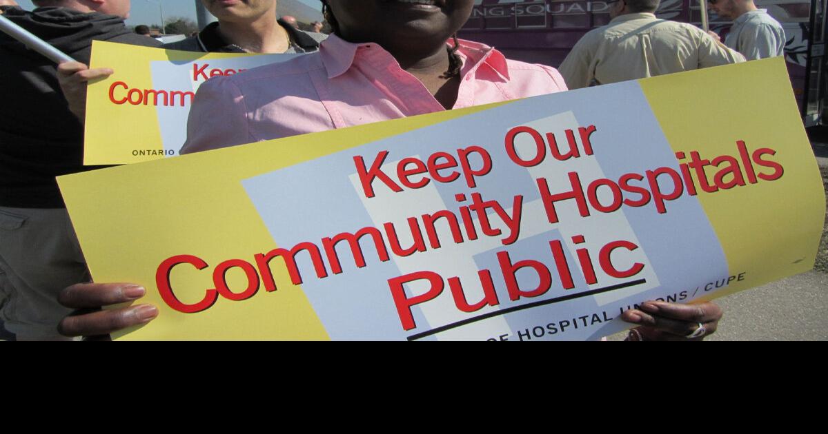 Ontario hospital workers protest possible cuts