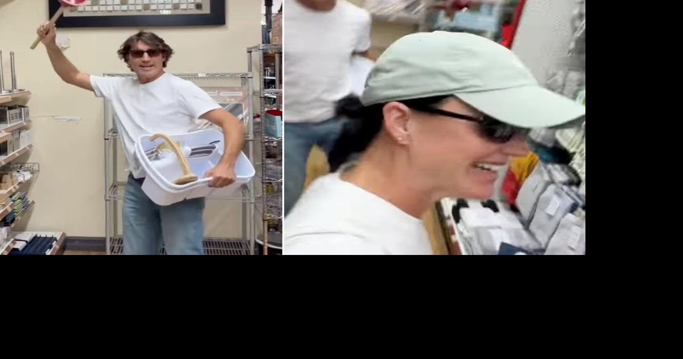 Justin Trudeau and Katy Perry dance in Montreal Home Hardware to Xav Trudeau's song