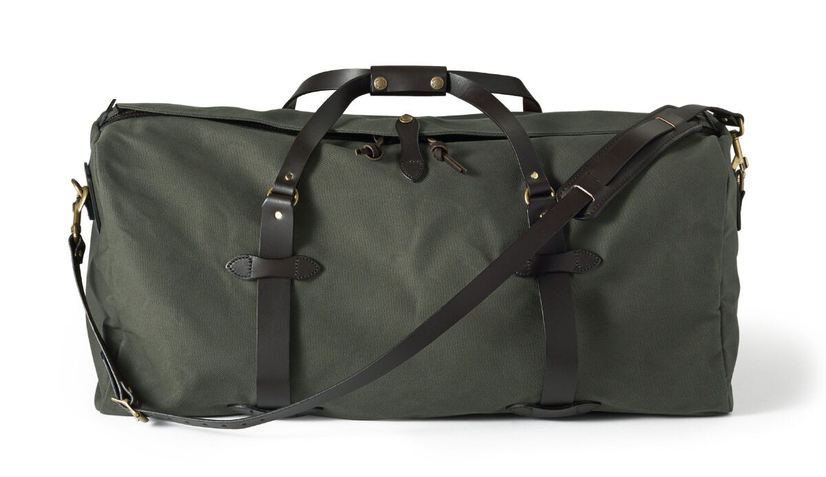 Travel in classic American style with a Filson duffle bag