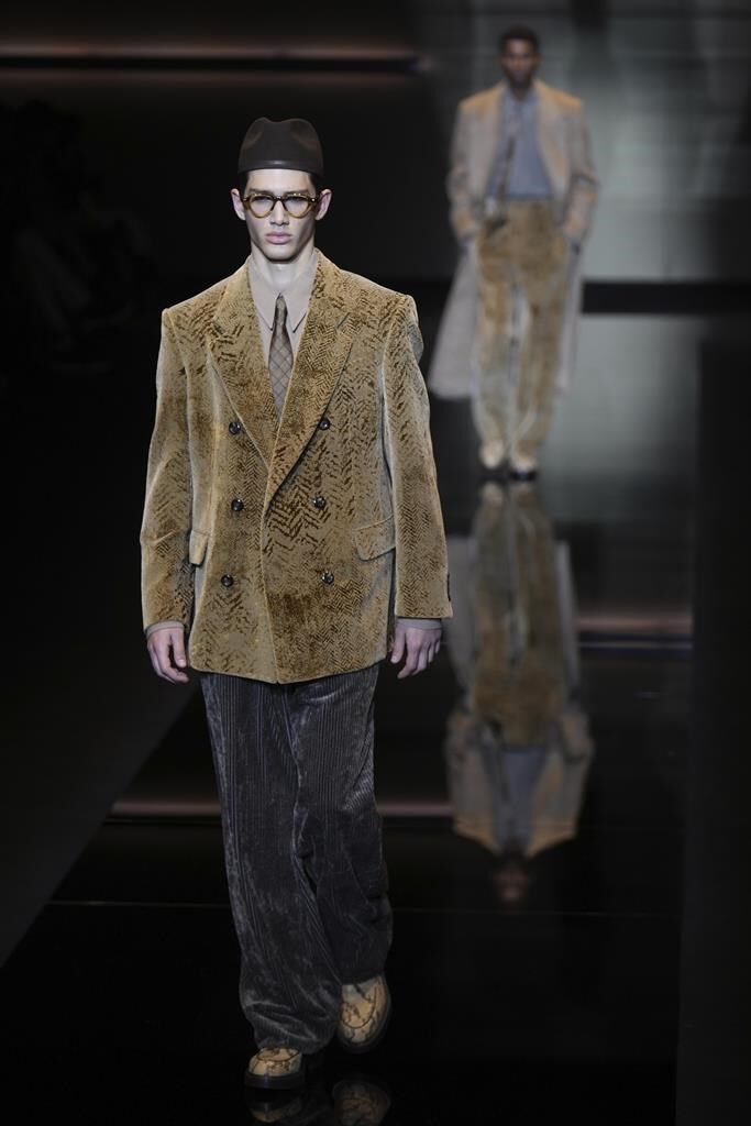 Emporio Armani collection seduces with textures, softness at Milan