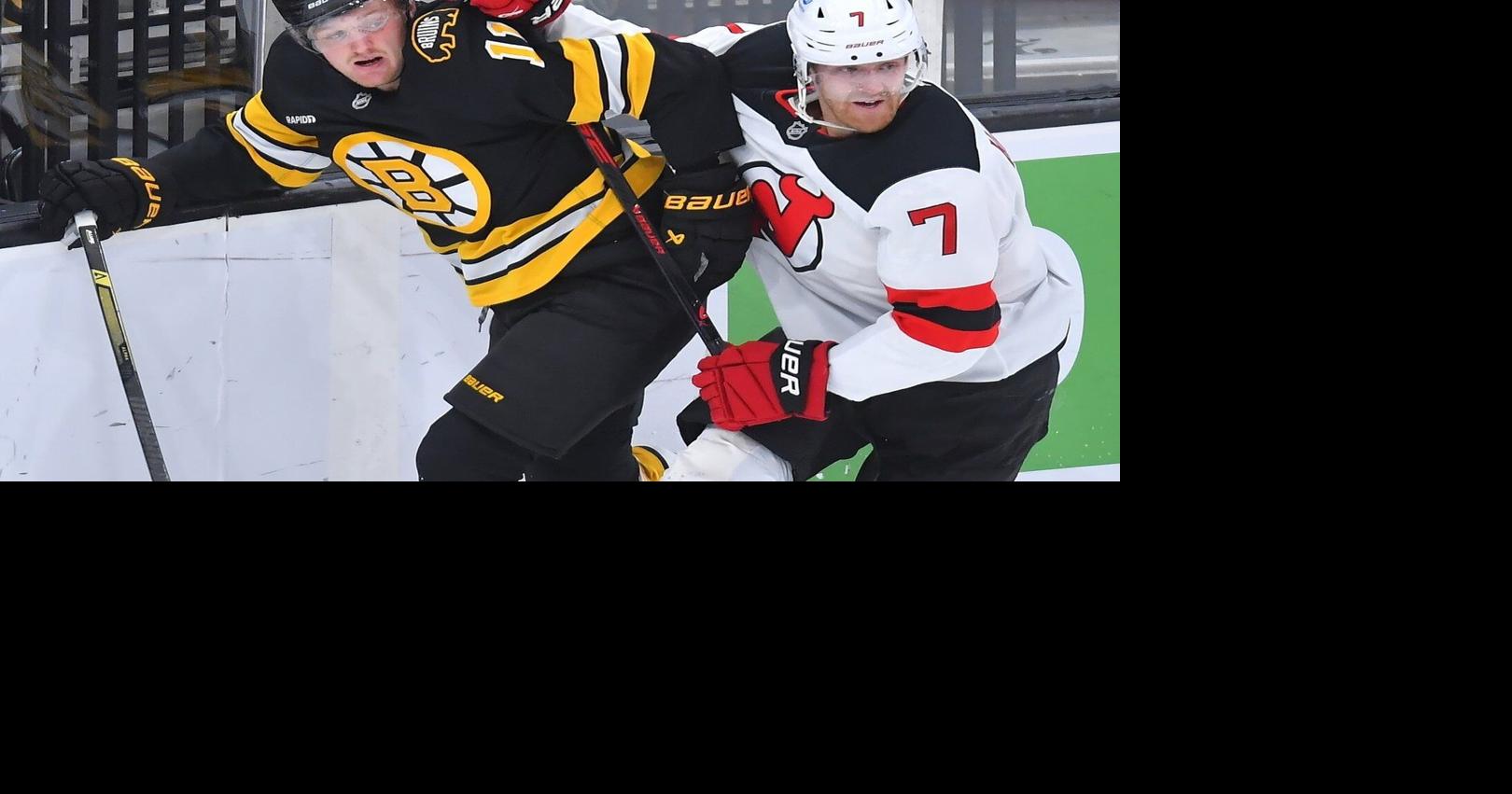 Morgan Geekie scores 22nd goal and Jeremy Swayman stops 29 shots as Bruins beat Devils 4-1