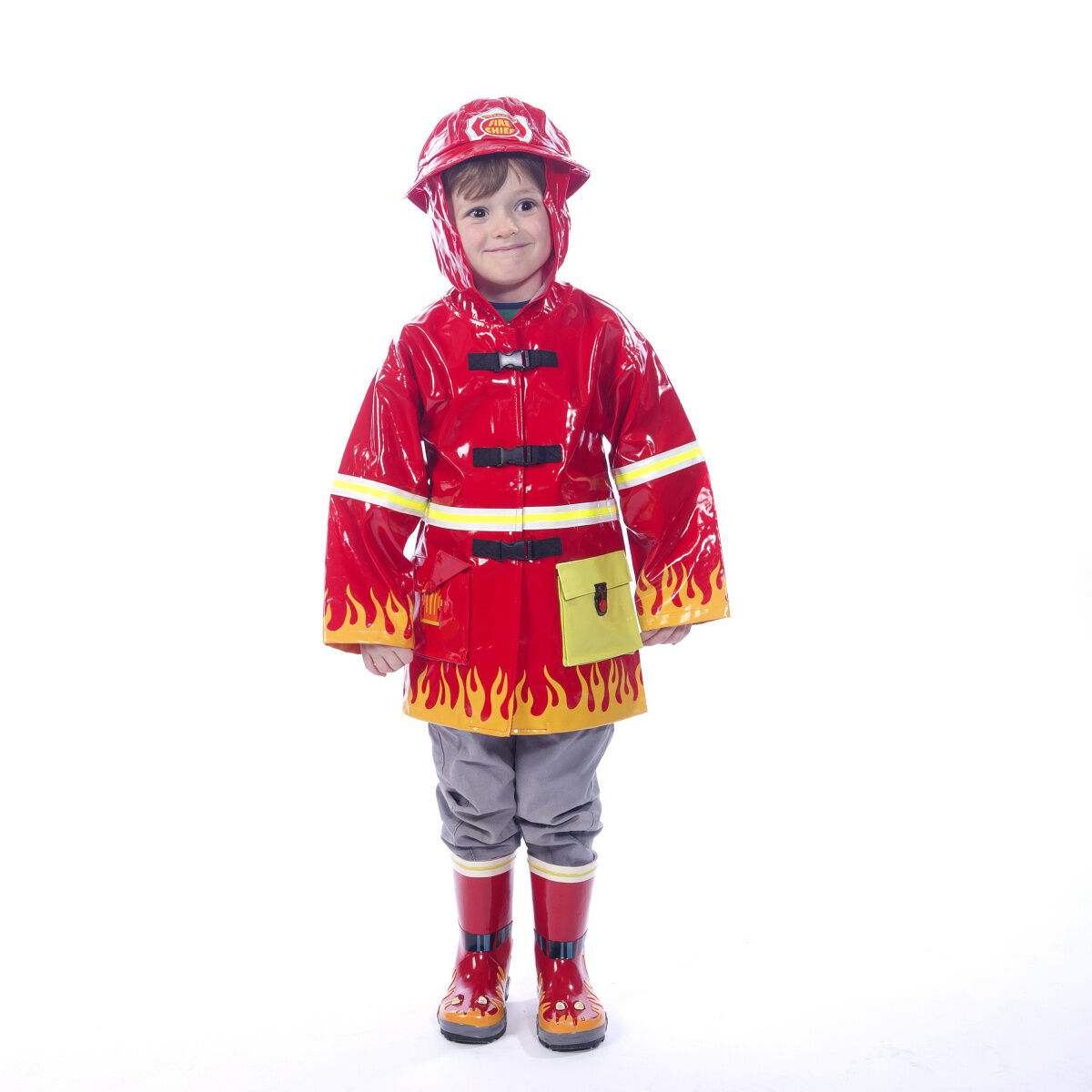 Fireman raincoat hot sale and boots