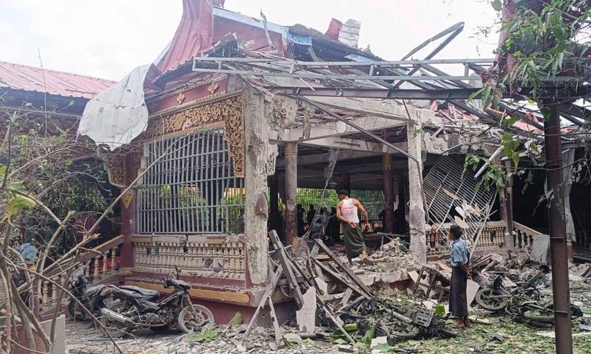 At least 23 dead after airstrike on Buddhist monastery in Myanmar