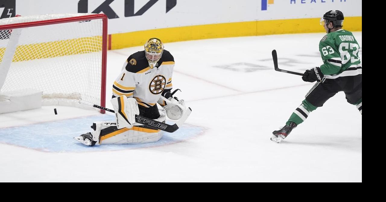 Dadonov scores 2 goals, including a penalty shot, as the Stars beat the Bruins 7-2