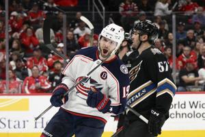 Adam Fantilli scores twice as the Blue Jackets beat the Capitals to remain in playoff contention