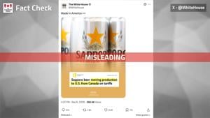 Fact File: White House claim of beer victory doused by Sapporo brewer