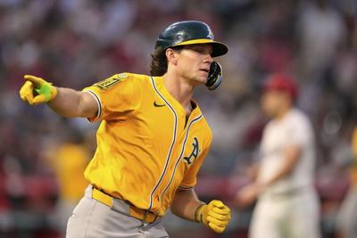 Athletics hit 4 HRs in 17-4 win over Angels