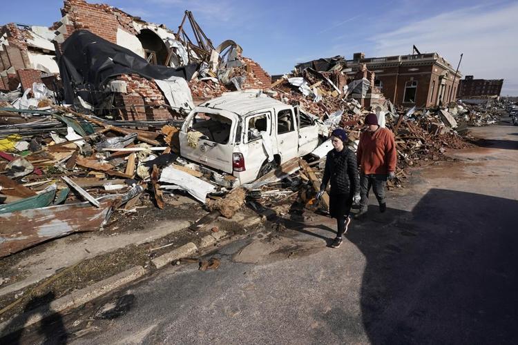Kentucky remembers tornado victims as rebuilding continues