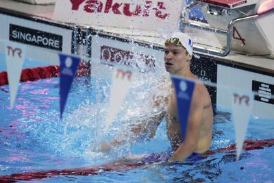 Léon Marchand tries to break his own 200 IM world record at the swim worlds in Singapore
