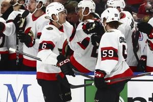 Shane Pinto scores, has three assists for Senators in 6-2 win over Sabres