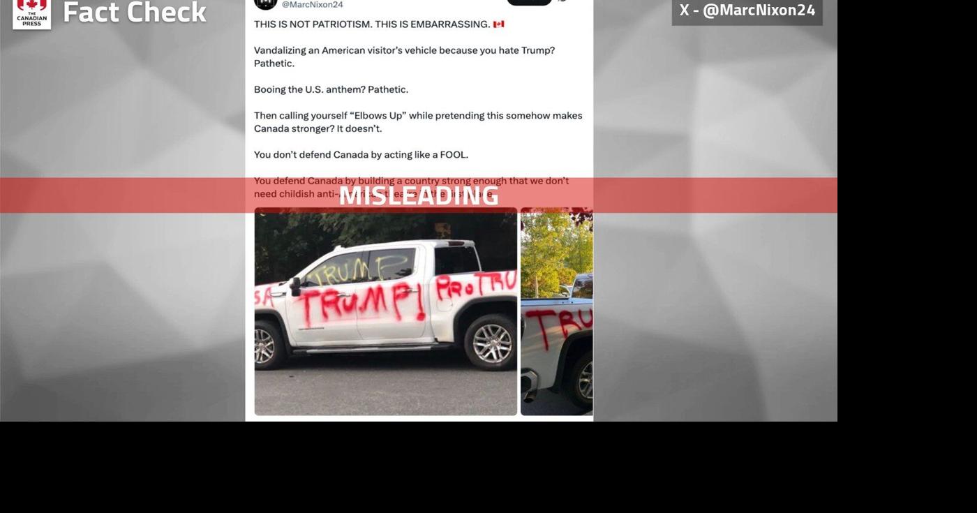 Fact File: Misleading claim links vandalism of U.S. visitor's truck to recent tension