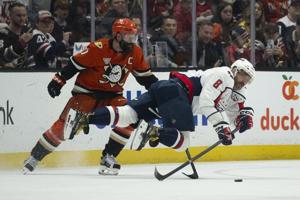 Aliaksei Protas gets first NHL hat trick, Alex Ovechkin has 3 assists as Capitals defeat Ducks 7-4