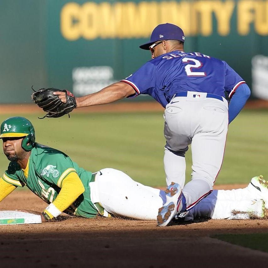 A's benefit from Rangers' defense, win 3-1 for 3rd straight