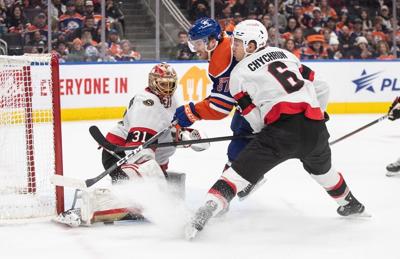 Hyman hat trick lifts surging Oilers past Senators 3-1