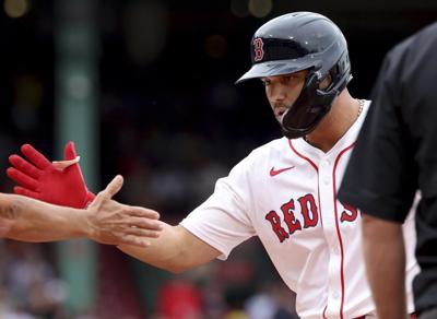 Carlos Narváez gets 1st career pinch hit, Trevor Story hits strange homer as Red Sox beat Guardians