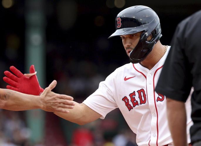 Carlos Narváez gets 1st career pinch hit, Trevor Story hits strange homer as Red Sox beat Guardians