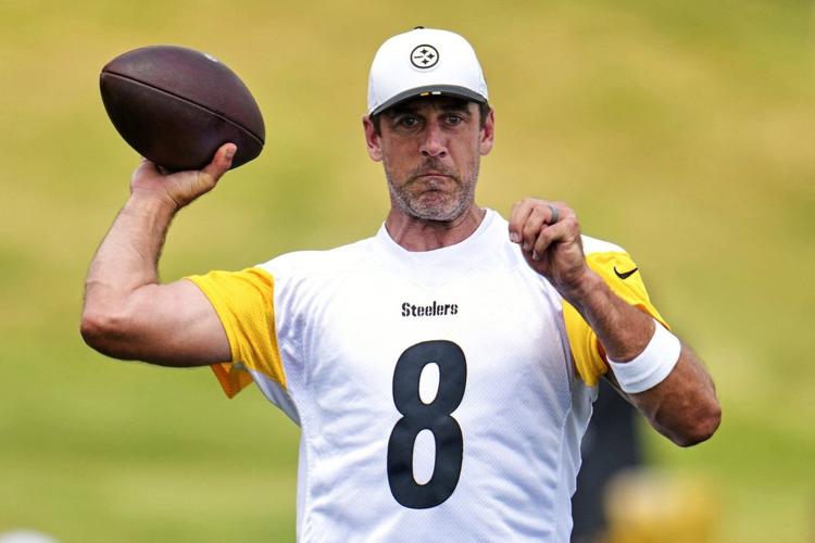 Aaron Rodgers' first training camp in Pittsburgh starts with a meaningless pick and careful optimism