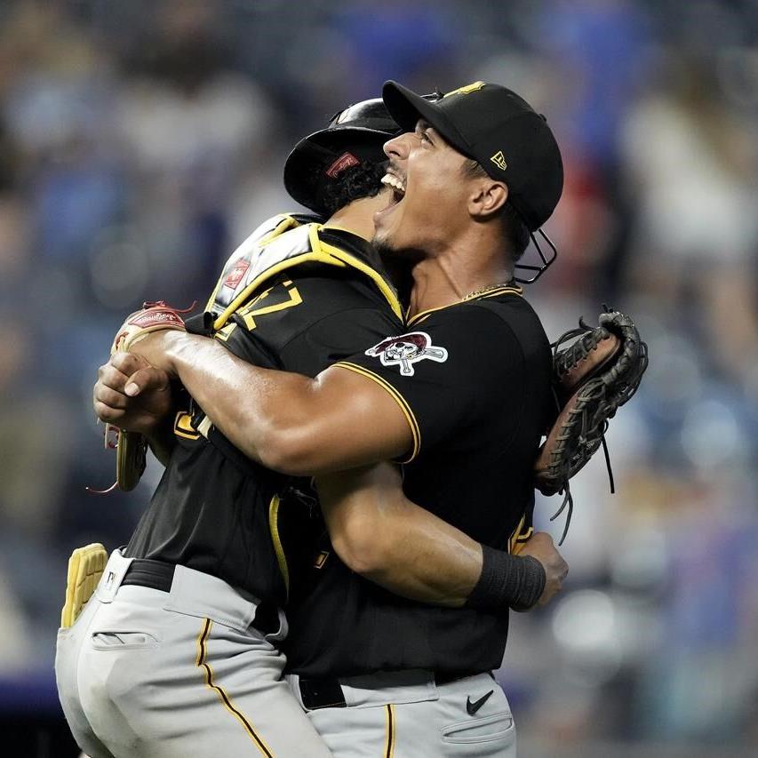 Oviedo pitches 2-hitter for 1st complete game as Bucs blank Royals