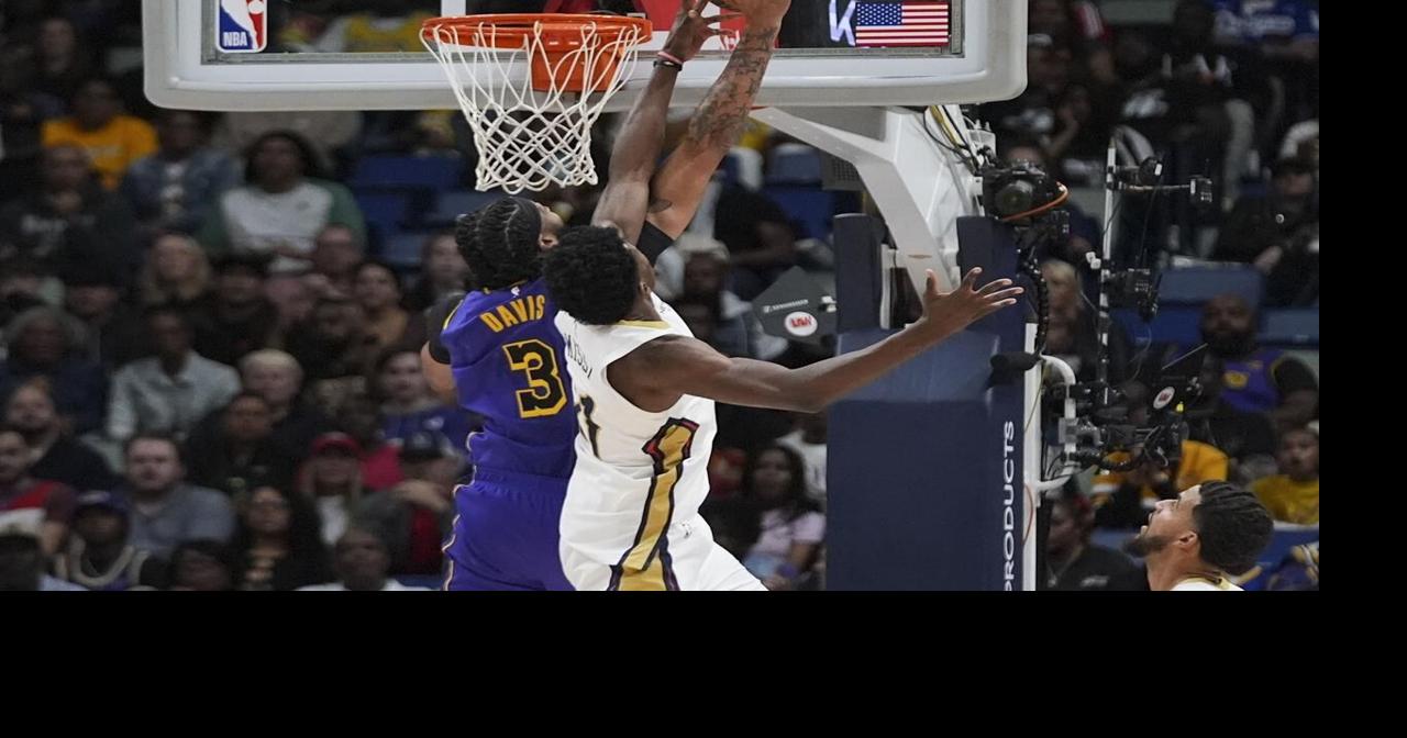 Anthony Davis has 31 points and 14 rebounds to lead Lakers past the Pelicans 104-99