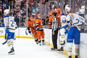 Ducks' Terry scores in OT for 6-5 victory that ends road winning streaks for Lyon and Sabres
