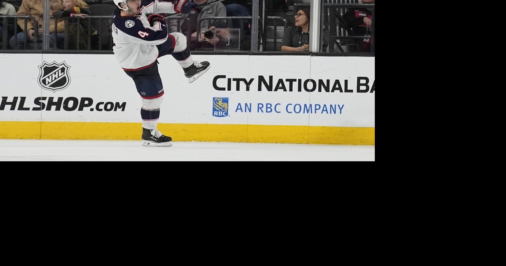 Sillinger's OT goal and Merzlikins' 25 saves give Blue Jackets 2-1 win over Golden Knights