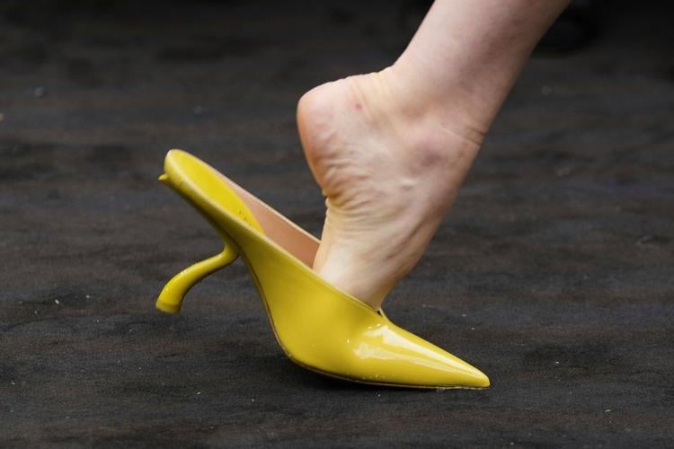 Ferragamo's chartreuse bags and shoes pop against 1920s- inspired co-ed collection