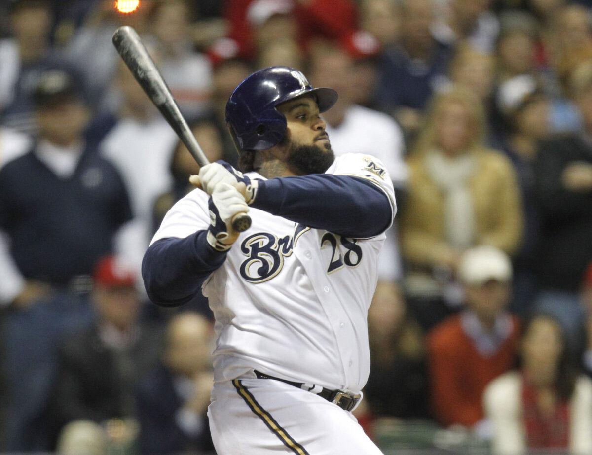Brewers' Prince Fielder chokes up with future in doubt