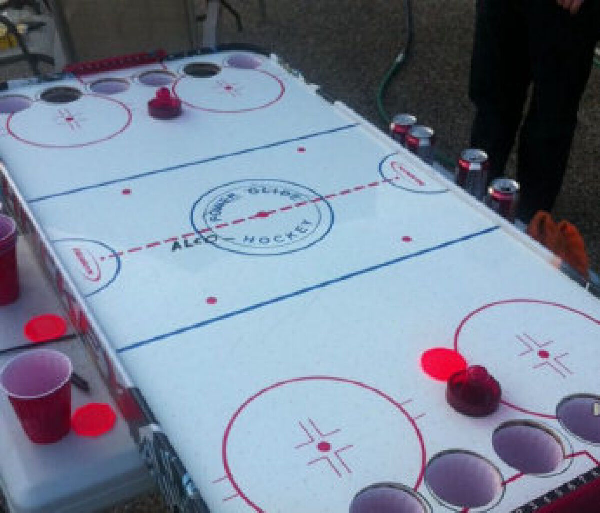 Alcohockey drinking game puts uniquely Canadian spin on beer pong