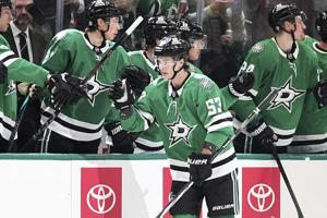 Jason Robertson scores twice and gets OT winner as Stars rally past Flames, 3-2