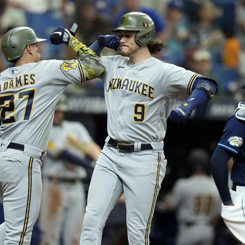 Major league-leading Rays hit 3 more homers, beat Brewers 8-4