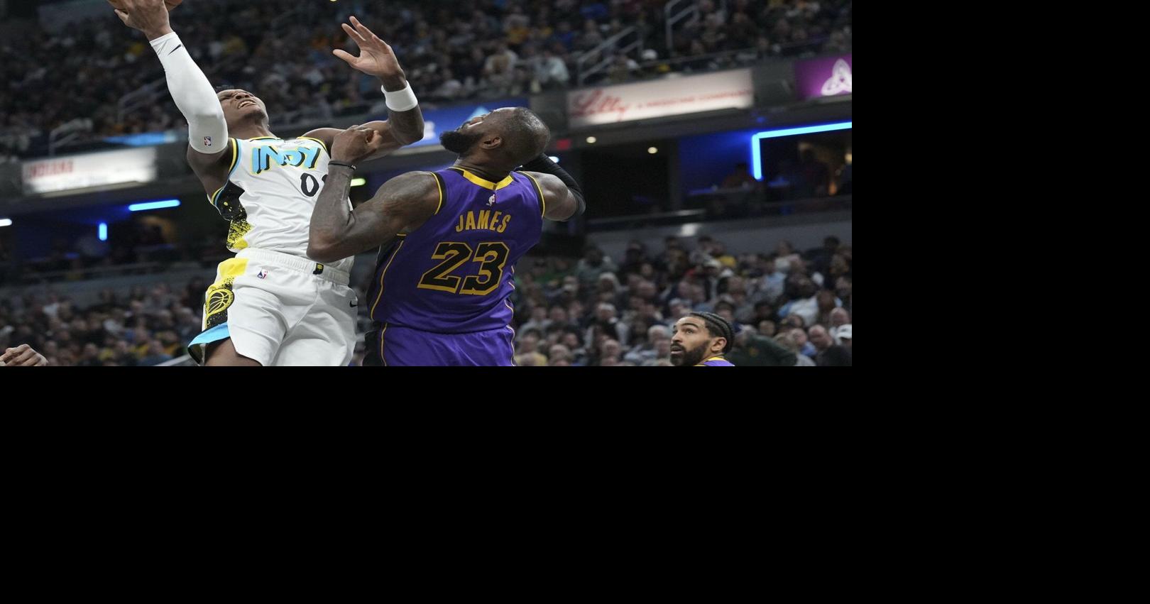 LeBron James has big finish to lift Lakers past Pacers and extend ...