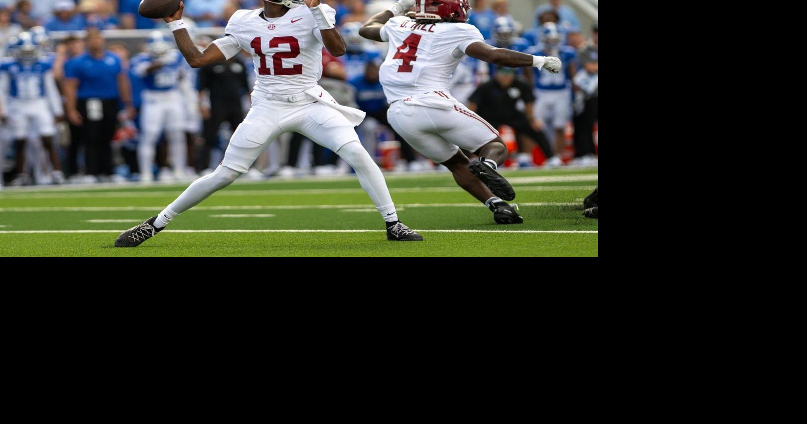No. 12 Alabama overcomes halftime deficit to beat Kentucky 45-17