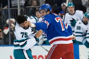 Back from injury, Rangers' Matt Rempe says he won't be deterred from dropping gloves