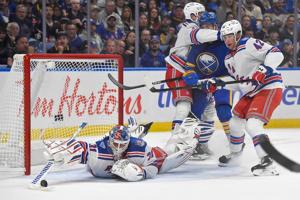 Shesterkin stops 37 shots, Sullivan gets 1st win as Rangers' coach in 4-0 victory over Sabres