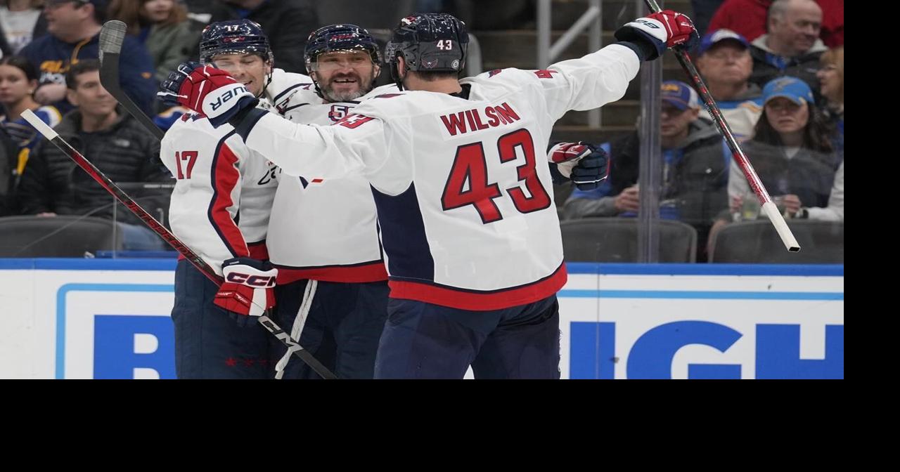 Ovechkin, McMichael each scores twice as Capitals skate to 8-1 victory over the Blues