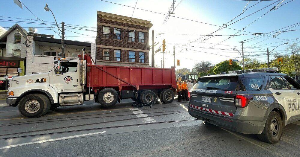 Cyclist seriously injured in crash with dump truck driver