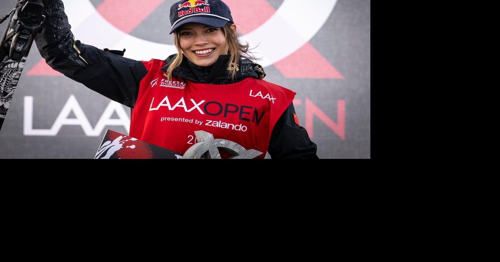 Gu warms up for Olympics by retaining her Laax ski slopestyle title despite crash