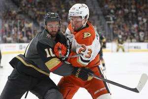 Golden Knights close homestand with 3-2 win over Ducks to remain undefeated