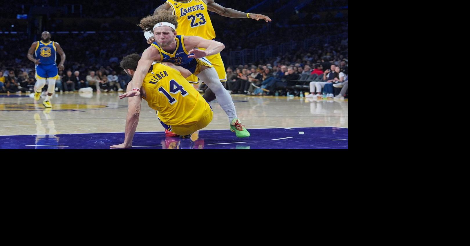 LeBron James has 20 points, 10 assists to lead Luka-less Lakers past Warriors