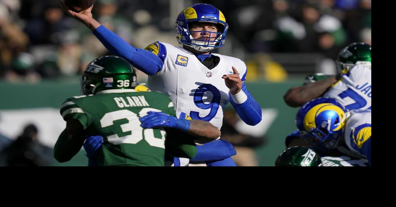 Stafford's TD pass after Rodgers' turnover leads Rams past Jets 19-9