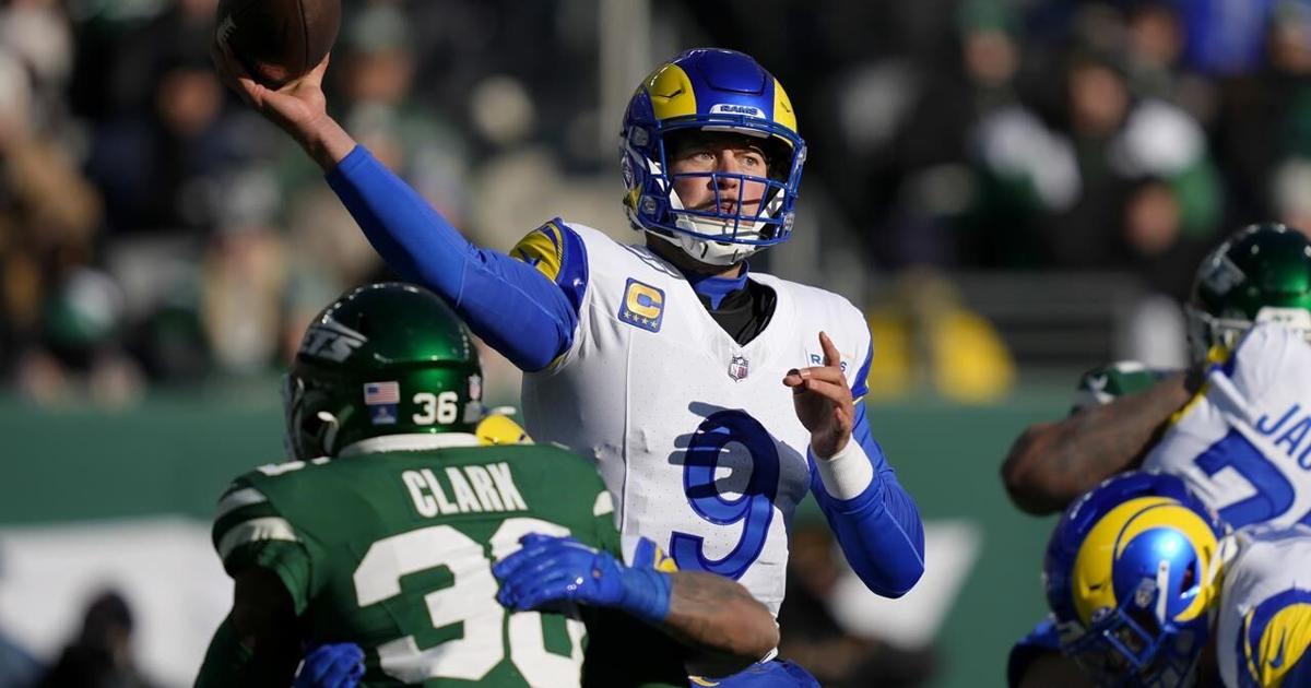 Stafford's TD pass after Rodgers' turnover leads Rams past Jets 19-9