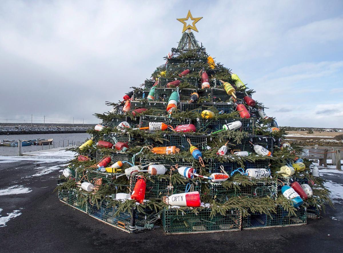 Christmas trees made of lobster traps make for new East Coast tradition