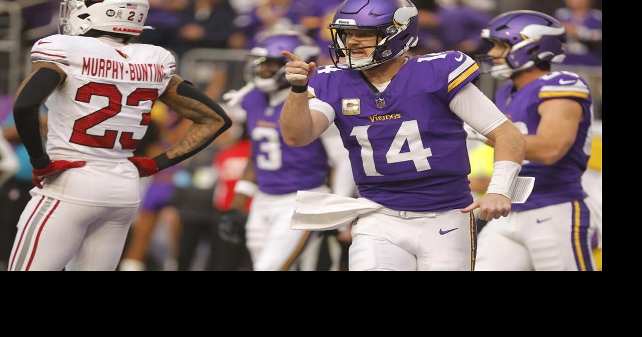 Vikings win 5th straight, rallying past Cardinals 23-22 on Sam Darnold's TD pass with 1:13 left