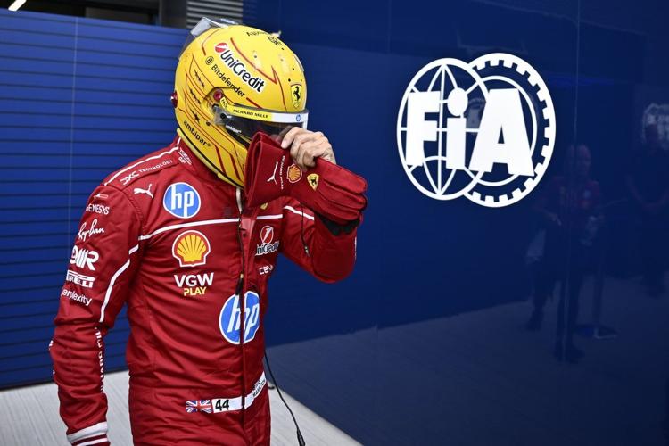 Lewis Hamilton says he's 'useless' and suggests a driver change at Ferrari after teammate takes pole