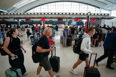 Canadian-resident return trips from U.S. in July was down 32.4 per cent