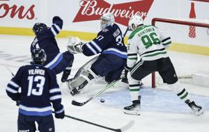 Rantanen's three-point night lifts Stars past Jets 5-4 in Winnipeg home opener